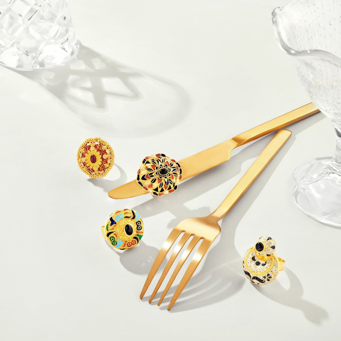 Ornate Gold Ring Collection