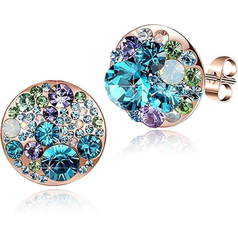 Crystal Mosaic Stud Earrings