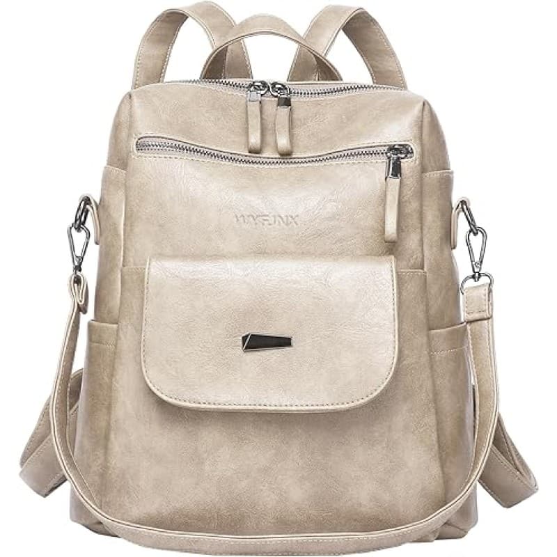 Convertible PU Leather Backpack Purse
